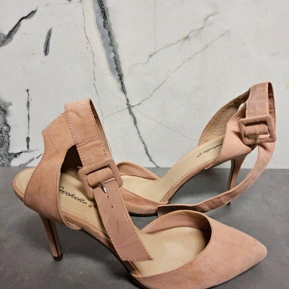 Breckelles size 11 pink suede pointed toe heels pre-owned  $12 - Picture 3 of 6